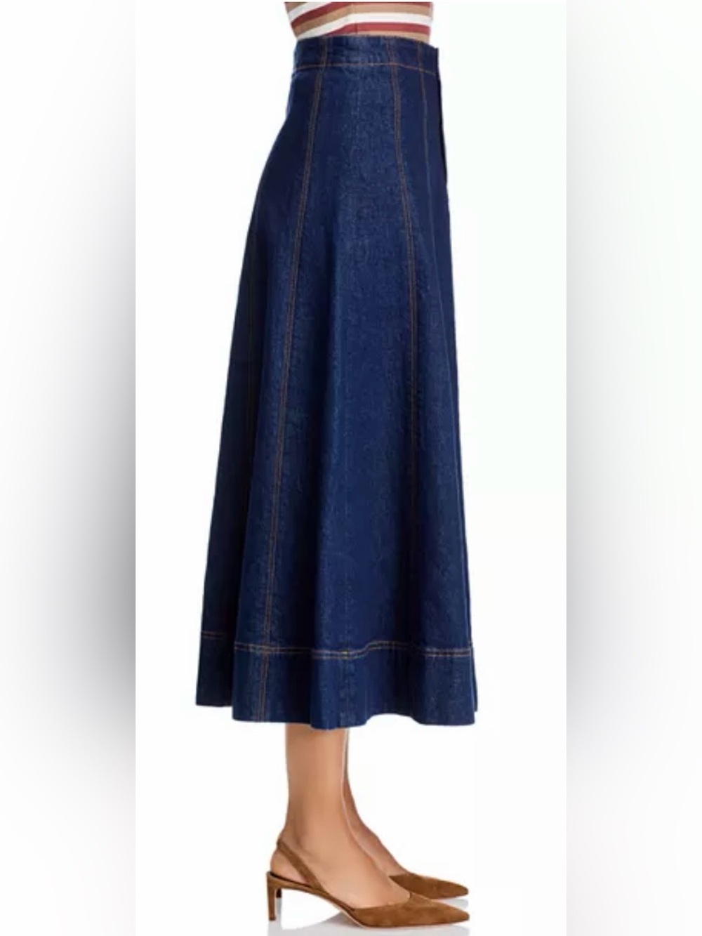 Veronica Beard Alix Circle Denim Skirt - Picture 4 of 12